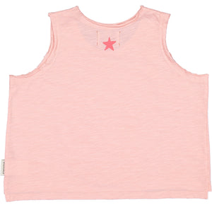 Sleeveless t-shirt with multicolored circle
